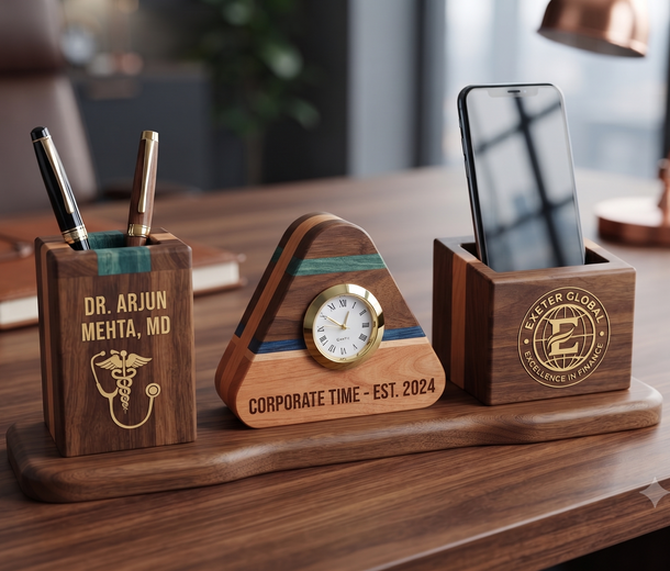 Premium Wooden Corporate Gifts in Surat – Elegant Employee &amp; Diwali Gifting
