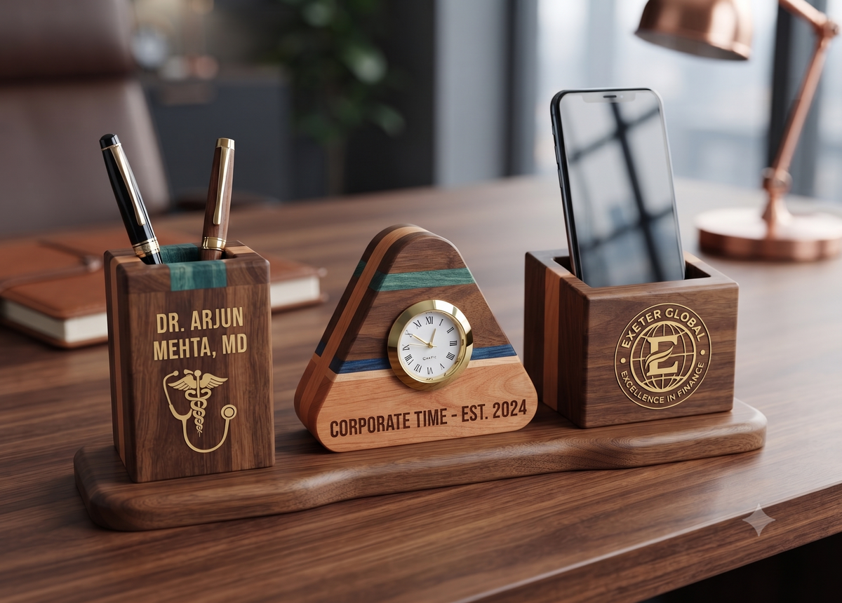 Premium Wooden Corporate Gifts in Surat – Elegant Employee &amp; Diwali Gifting