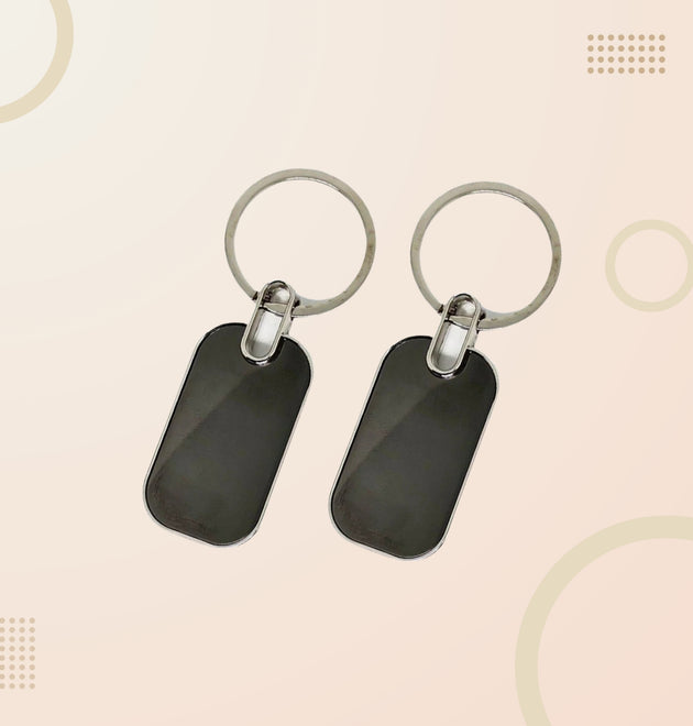 Round Cornered Metal Keychain
