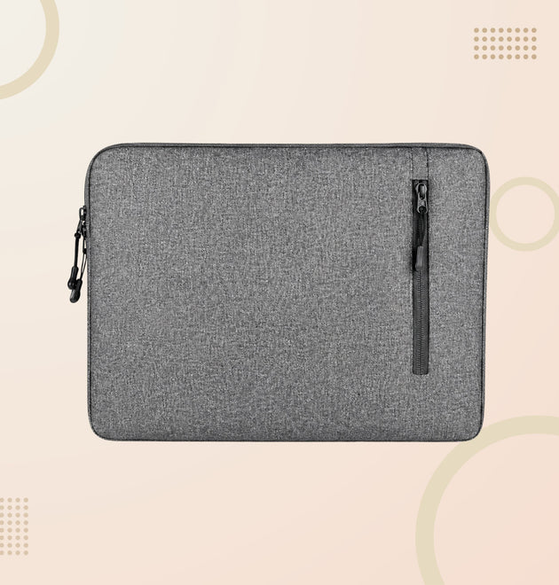 Premium Grey Laptop Sleeve Case – Slim Protective Notebook Cover with Zipper Pocket