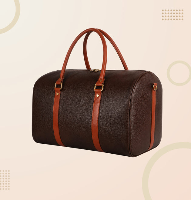 Luxury Brown Leather  Bag – Premium Weekender & Corporate Gift Bag