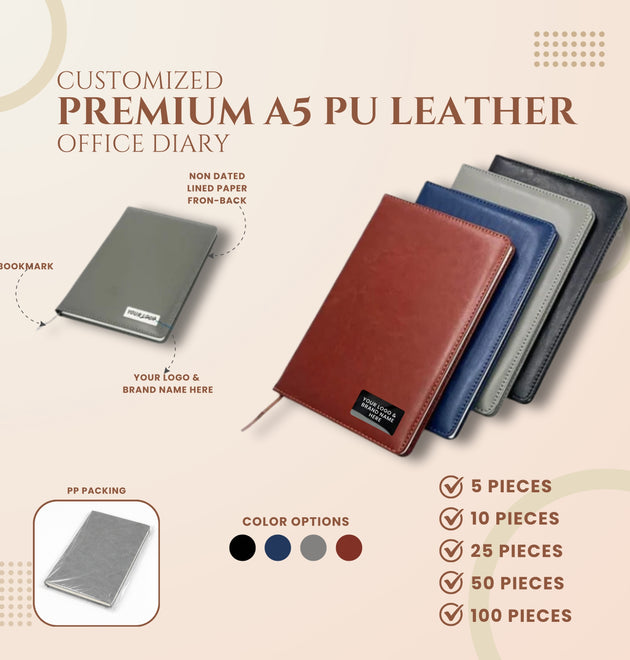 Premium A5 PU Leather Office Diary