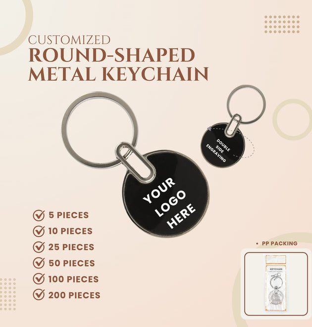 Circle Shaped Metal Keychain