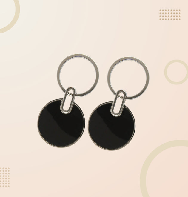Circle Shaped Metal Keychain