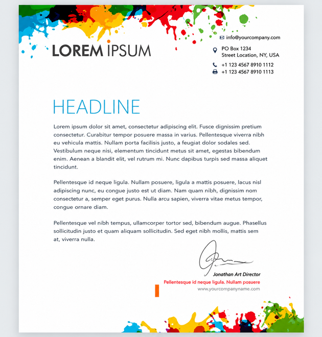 Company Letter Pad