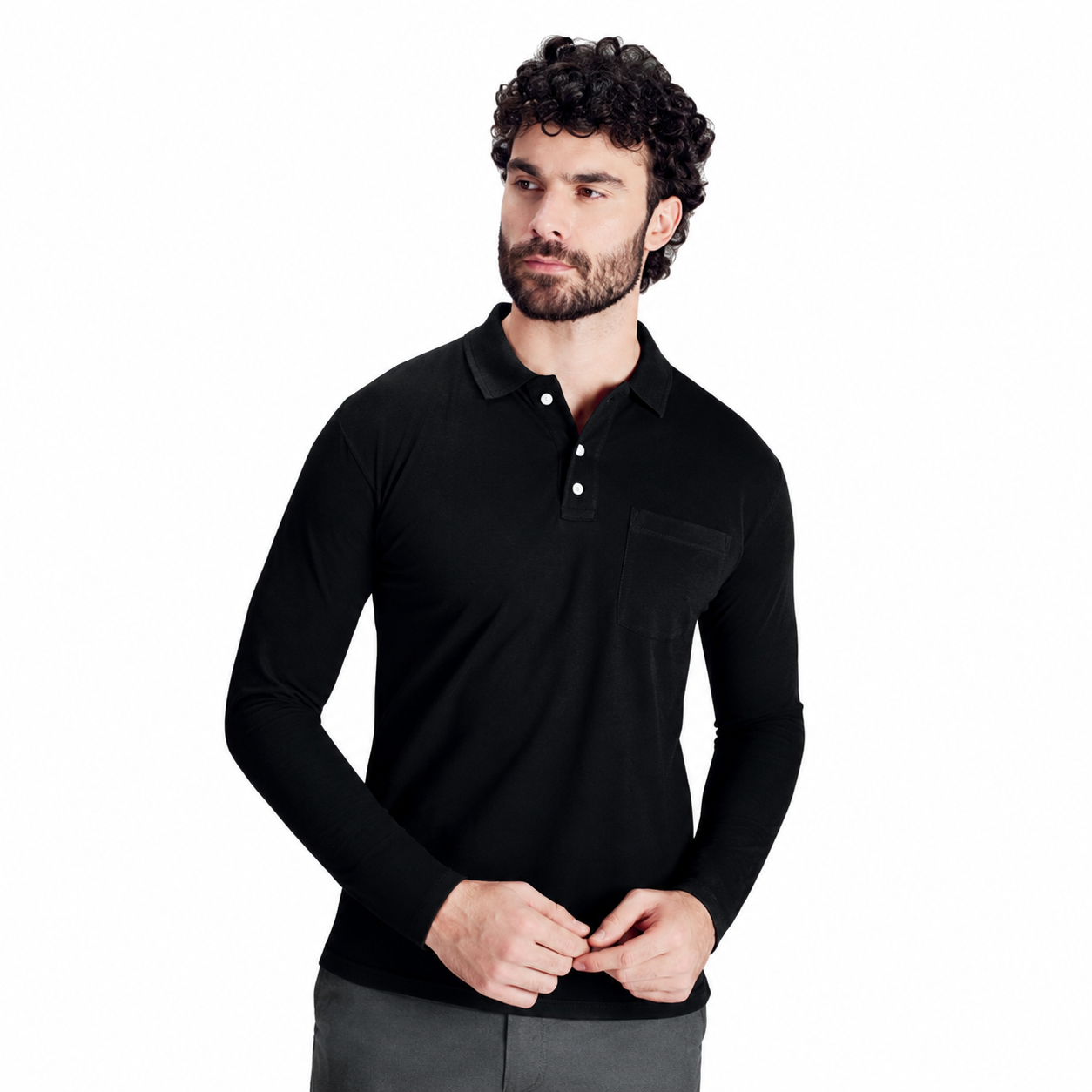 Executive Full Sleeve Polo Collar T-Shirt