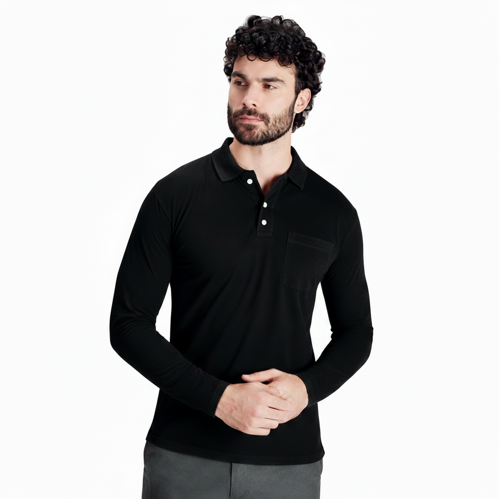 Executive Full Sleeve Polo Collar T-Shirt