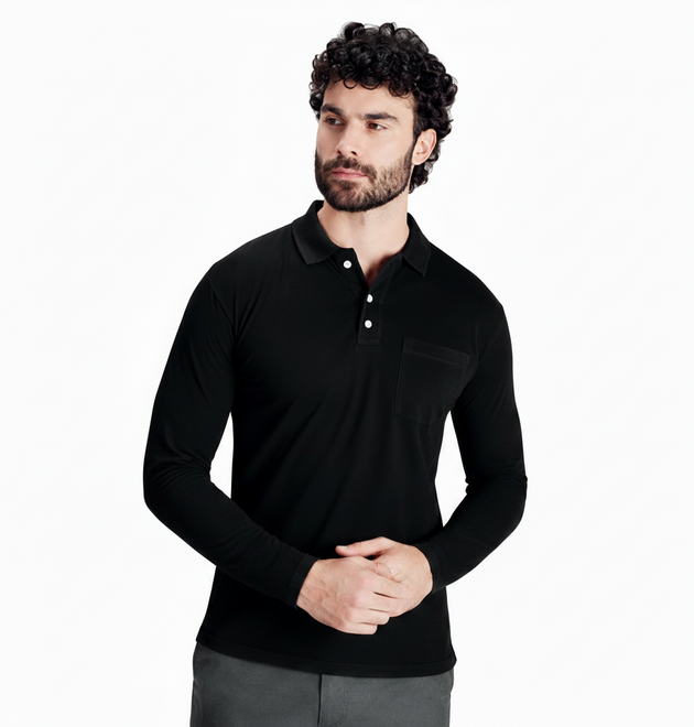 Executive Full Sleeve Polo Collar T-Shirt
