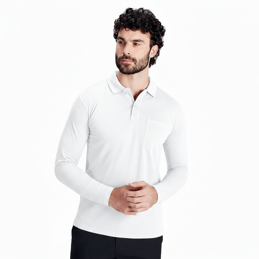 Mars Cotton Full Sleeve Polo Neck T-Shirt