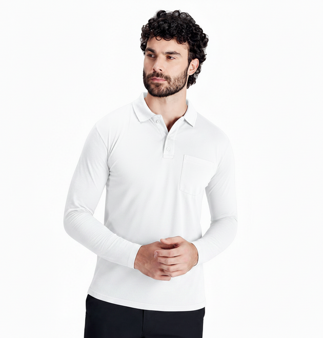 Mars Cotton Full Sleeve Polo Neck T-Shirt