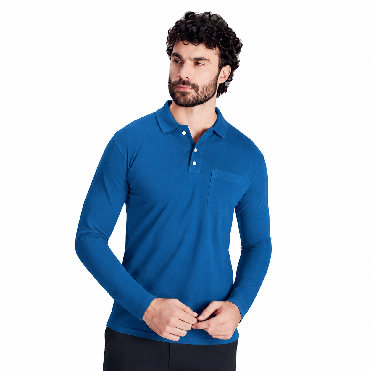 Smart Casual Full Sleeve Polo Neck T-Shirt