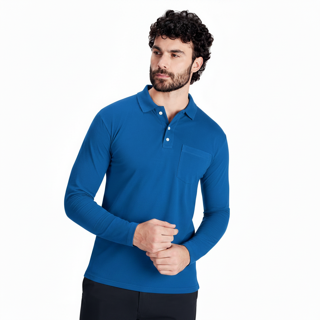 Elite Full Sleeve Polo Collar T-Shirt