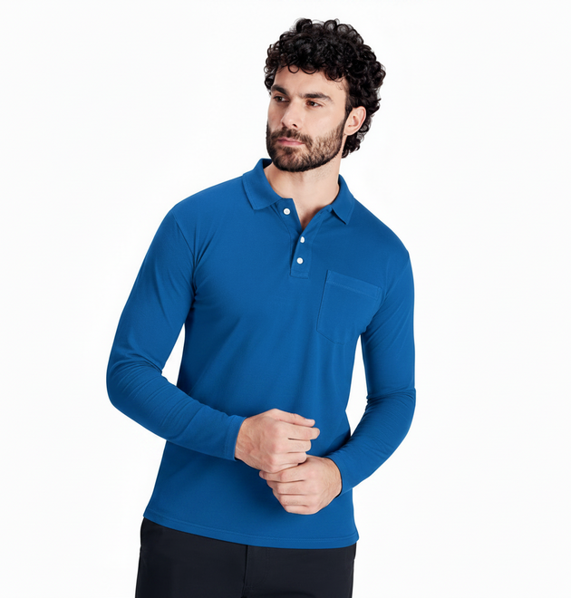 Elite Full Sleeve Polo Collar T-Shirt