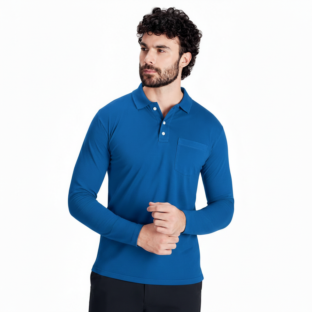 Elite Full Sleeve Polo Collar T-Shirt