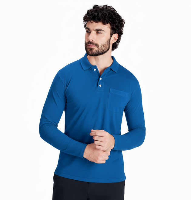 Elite Full Sleeve Polo Collar T-Shirt