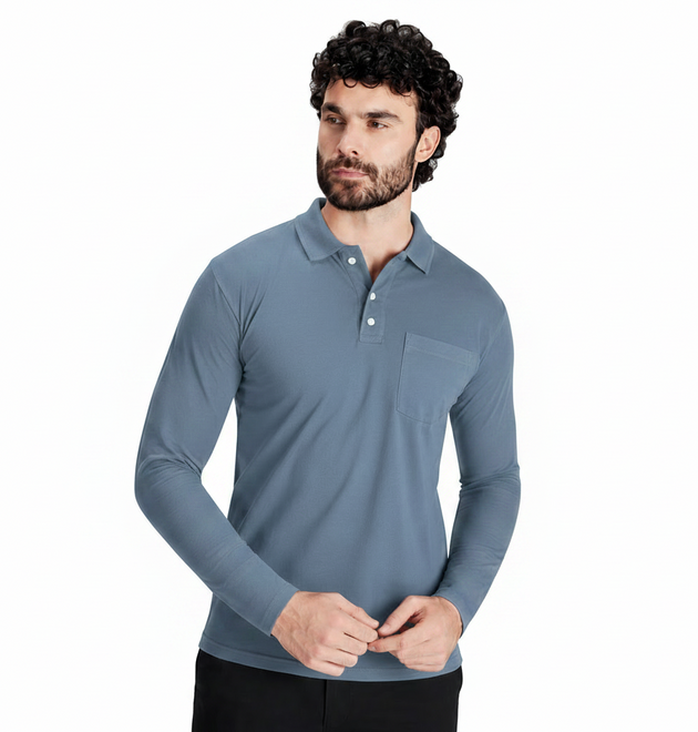 Smart Casual Full Sleeve Polo Neck T-Shirt