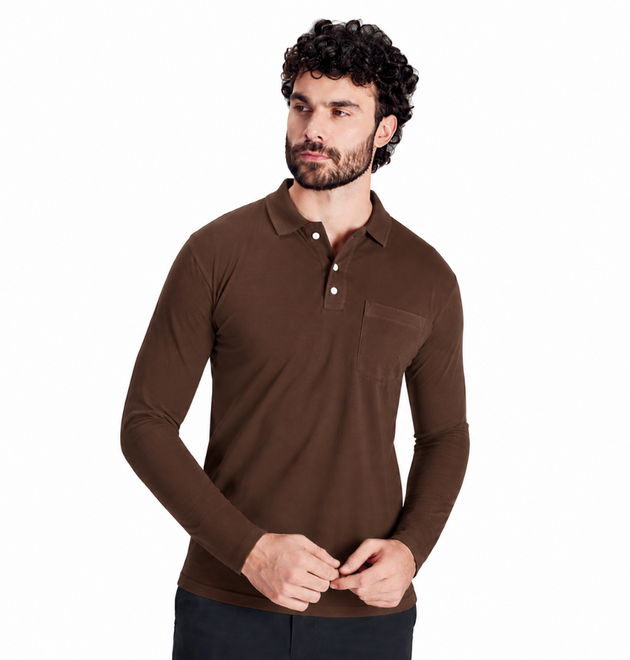Smart Casual Full Sleeve Polo Neck T-Shirt