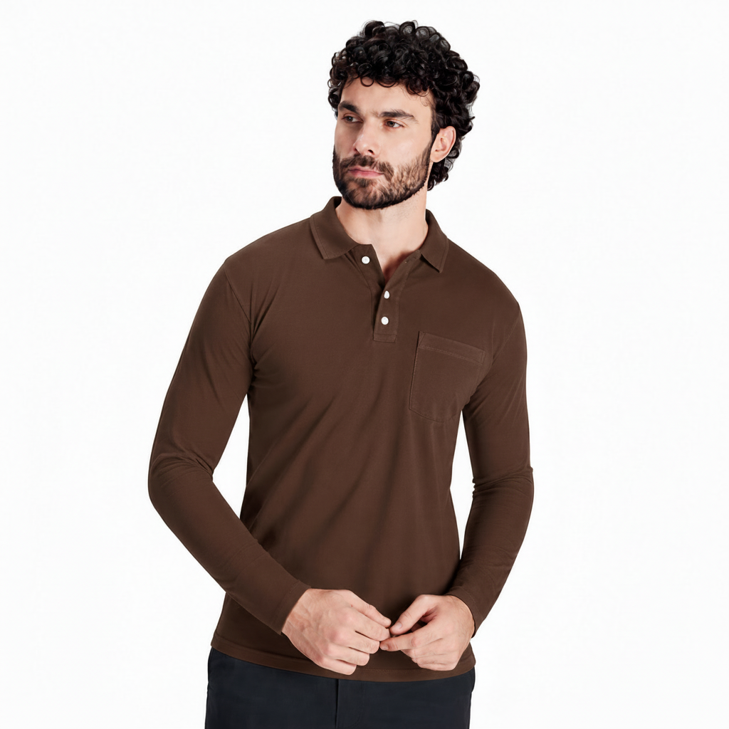 High Quality Full Sleeve Cotton Polo Shirt
