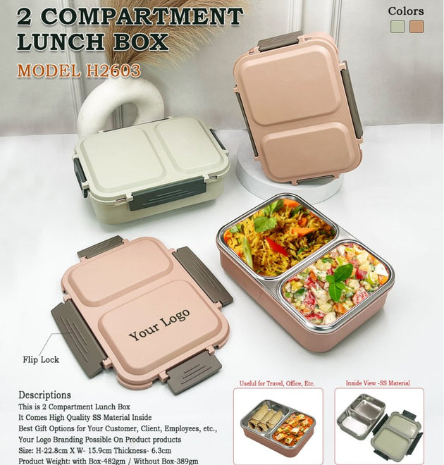 2 Compartment Lunch Box