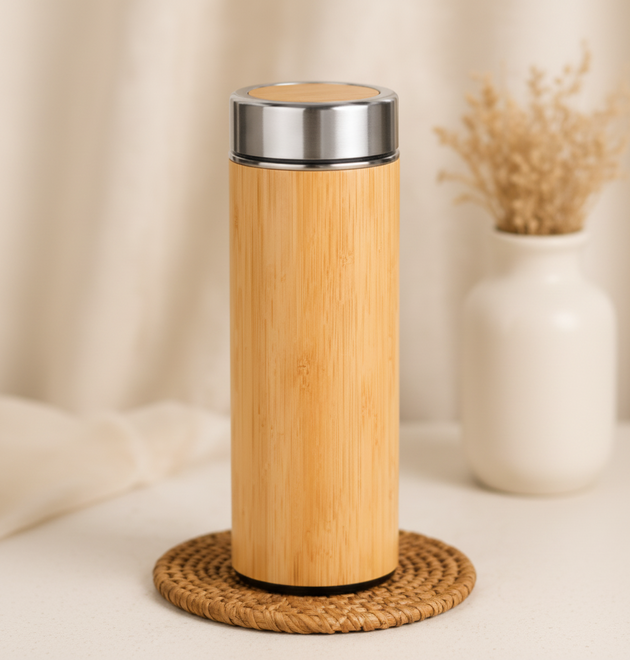 Eco-Friendly Bamboo Stainless Steel Water Bottle
